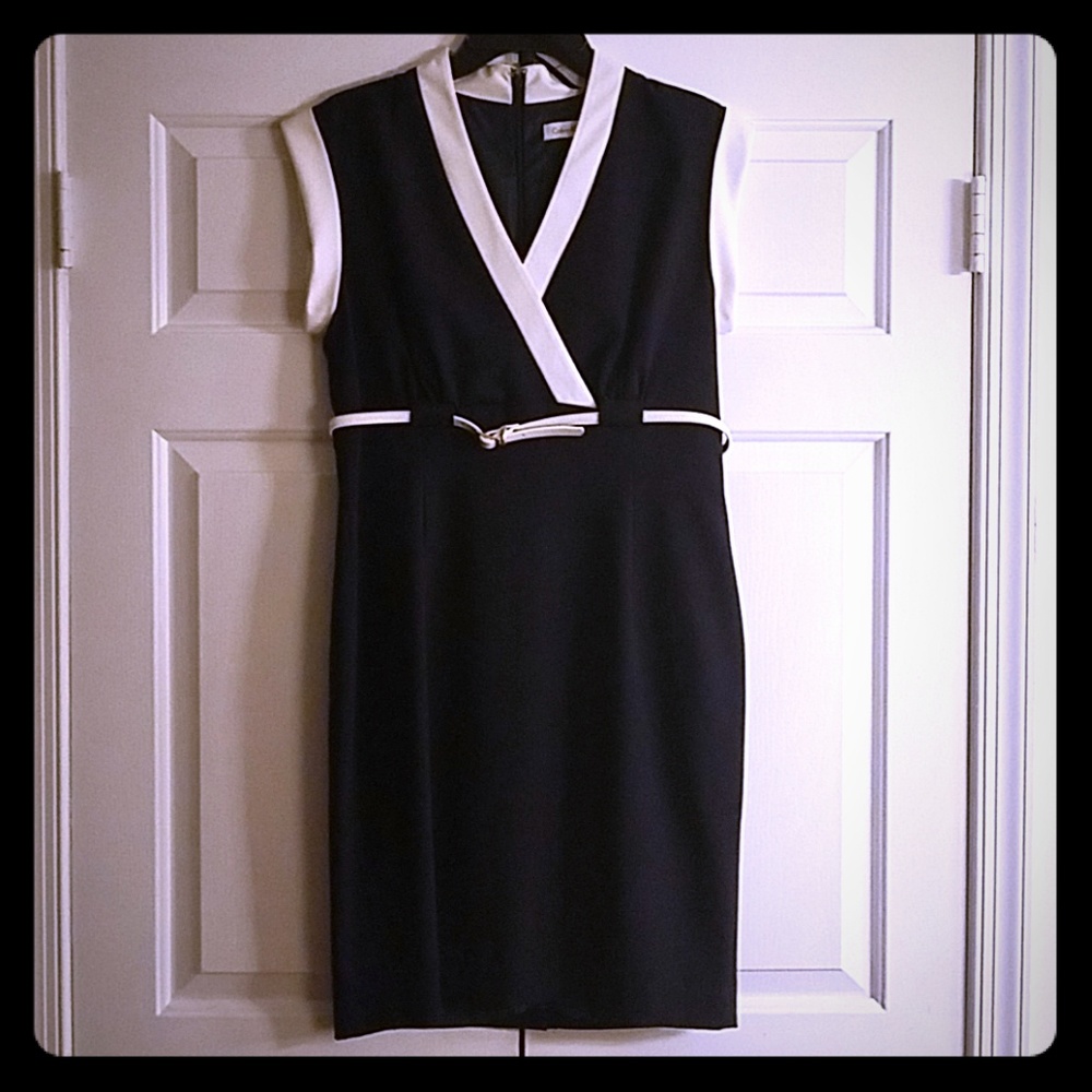 Navy Blue Office Dress